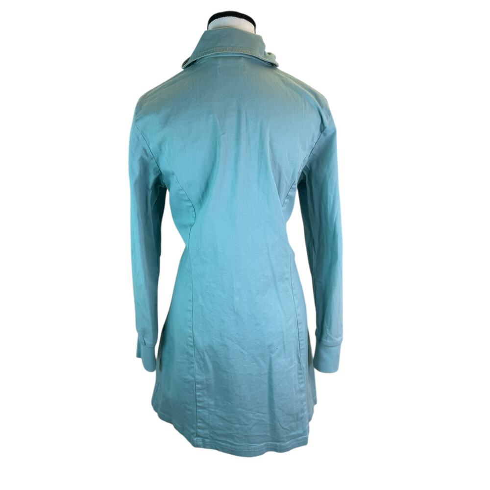 Vintage Y2K Adidas Light Blue Zip-Up Track/Tennis Sport Jacket/coat Women Large - Picture 3 of 9